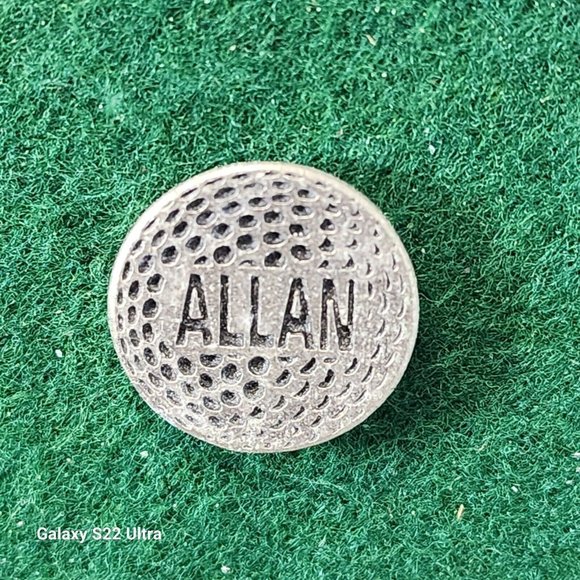 Personalized Metal Golf Ball Marker for Allan - Picture 1 of 1